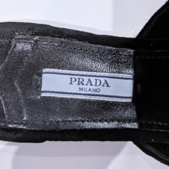 🎉SALE!🎀PRADA Bow🎀Flats Mules Slides 38.5/8 U.S. - Picture 5 of 8